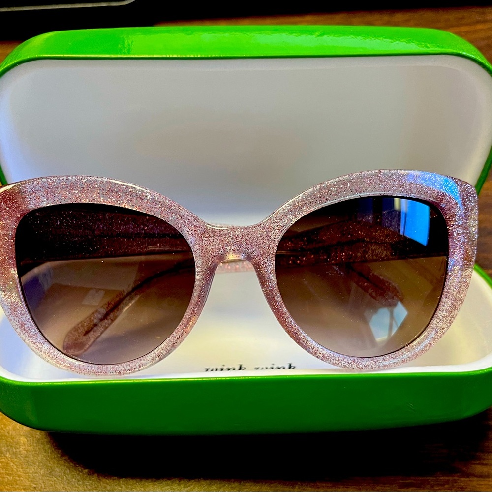 Glitter Pink Sunglasses by Kate Spade